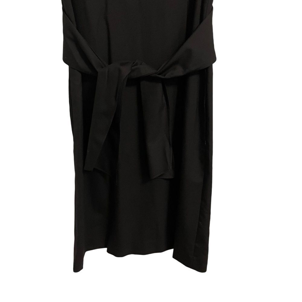 J. Crew Black Overtime Dress in Super Wool Sleeveless Size 00 - Picture 5 of 7